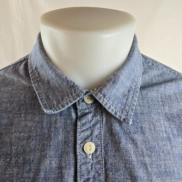 GAP 1969 Shirt Mens XL Blue Chambray Button Up Cotton Casual Classic Preppy 1623 - Picture 2 of 8